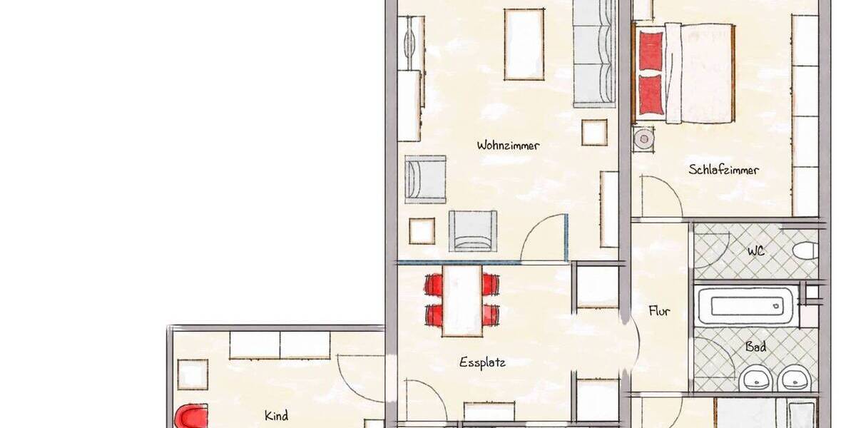 Etagenwohnung Erlangen Innenstadt - 4 Zimmer, 104 m&sup2;, 349.000&euro; | Angebot:25700820