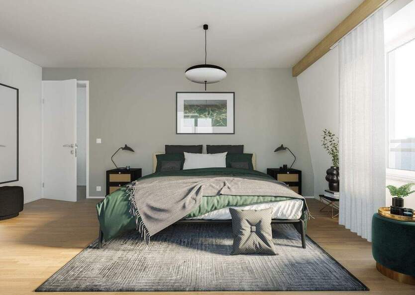 Lichtdurchflutete 4-Zimmer mit Tageslicht-Bad, Gäste-WC, Abstellraum, gr. Balkon - KfW 40 QNG 4 zimmer