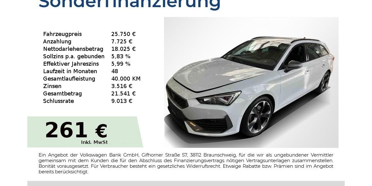 Cupra Leon 39.250 km 25.340 &euro; Nürnberg 90431