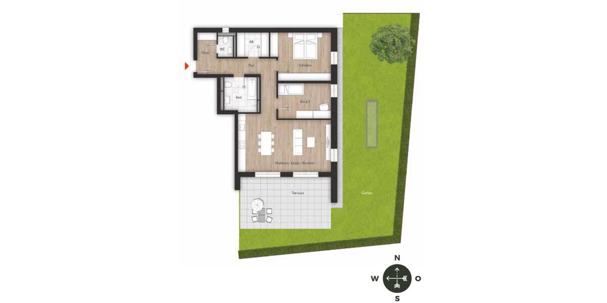 Geräumige 3-Zimmer EG-Wohnung mit Garten in Nürnberg-Reutles 3 zimmer