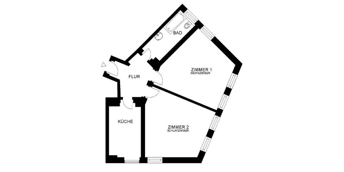 Etagenwohnung Nürnberg Gibitzenhof - 2 Zimmer, 59 m&sup2;, 504&euro; | Angebot:26744935