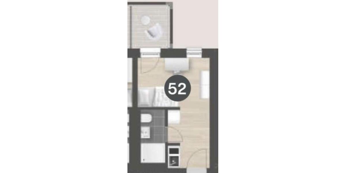 Etagenwohnung Nürnberg Kleinweidenmühle - 1 Zimmer, 20 m&sup2;, 590&euro; | Angebot:27567859