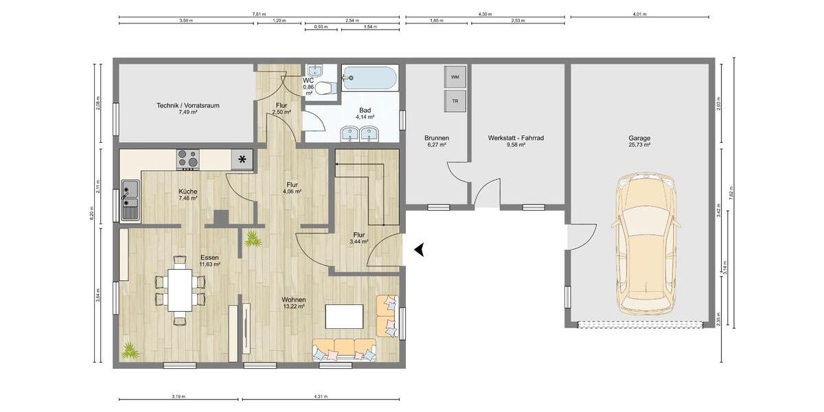 Einfamilienhaus Windsbach - 5 Zimmer, 91 m&sup2;, 369.000&euro; | Angebot:26796811