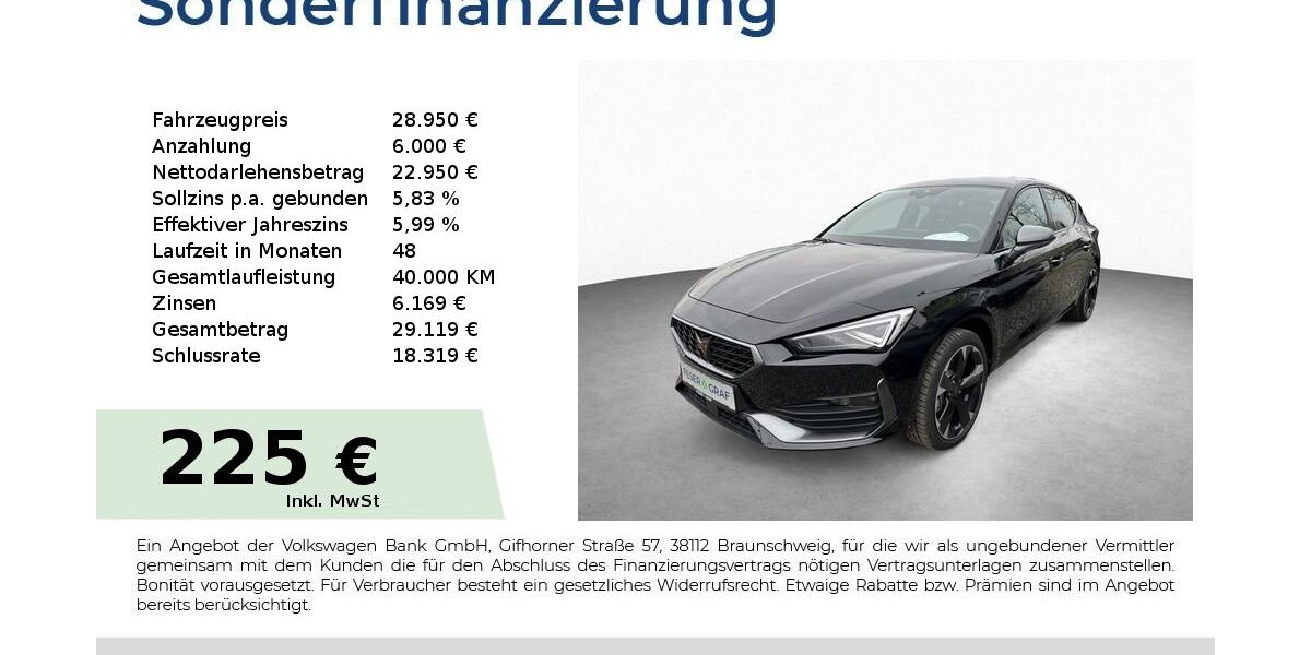 Cupra Leon 7.750 km 28.950 &euro; Schwabach 91126