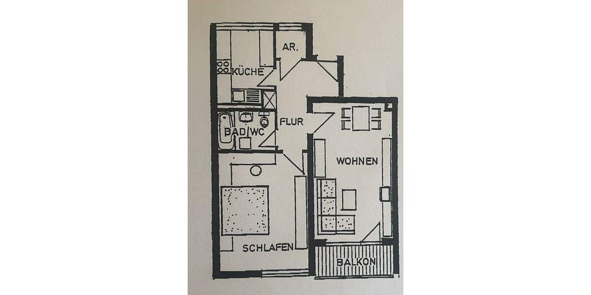 Etagenwohnung Nürnberg Neuröthenbach - 2 Zimmer, 62 m&sup2;, 189.000&euro; | Angebot:26515120