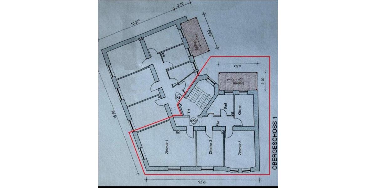 Etagenwohnung Nürnberg Rabus - 3 Zimmer, 91 m&sup2;, 339.000&euro; | Angebot:25344003