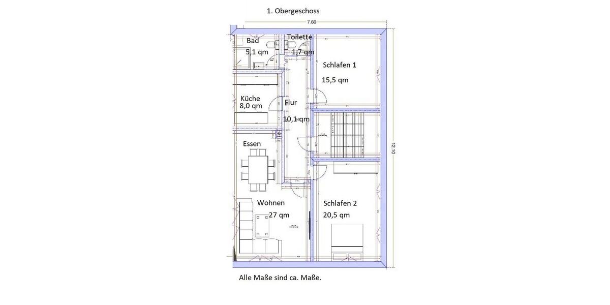 Etagenwohnung Nürnberg Langwasser - 3 Zimmer, 89 m&sup2;, 900&euro; | Angebot:26385679