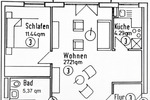 Schön möblierte 2-Zimmer-Wohnung mit Balkon und Blick ins Grüne 2 zimmer