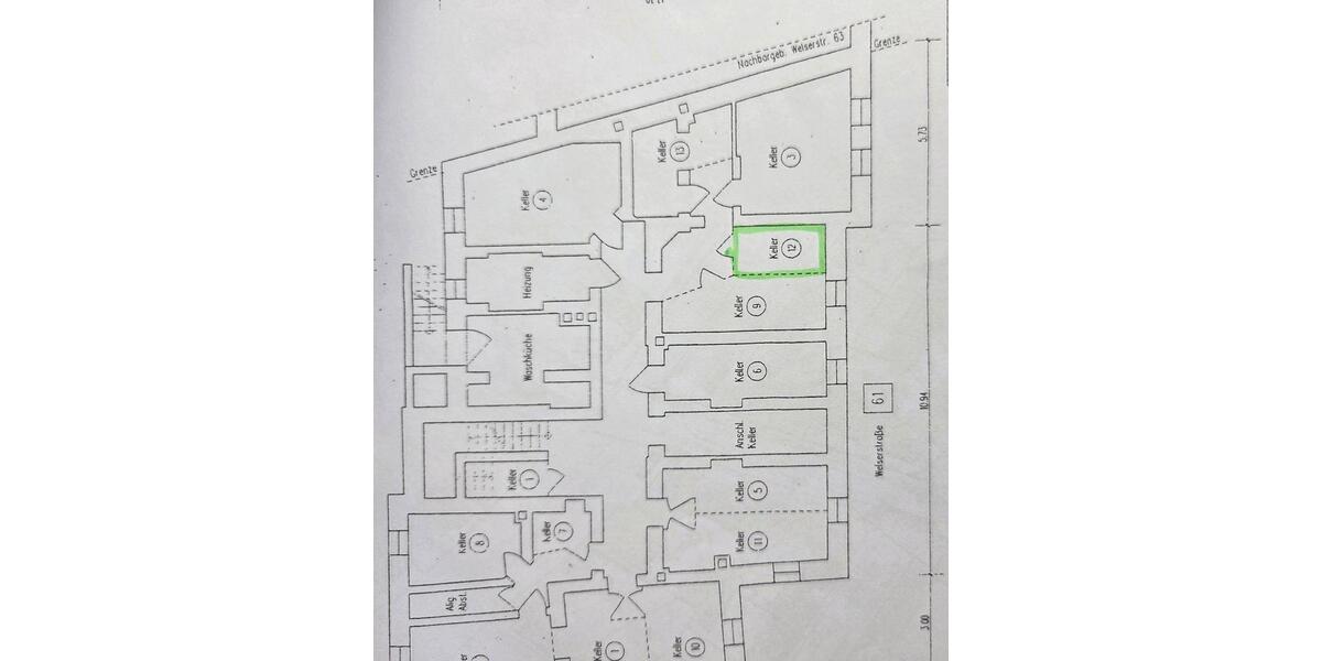 Etagenwohnung Nürnberg Gärten bei Wöhrd - 1 Zimmer, 54 m&sup2;, 165.000&euro; | Angebot:25783677