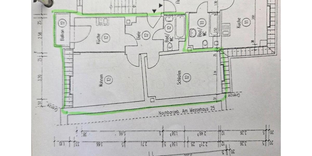 Etagenwohnung Nürnberg Gärten bei Wöhrd - 1 Zimmer, 54 m&sup2;, 165.000&euro; | Angebot:25783677