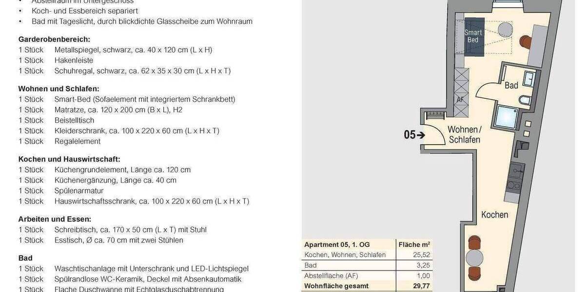Etagenwohnung Nürnberg Rosenau - 1 Zimmer, 30 m&sup2;, 760&euro; | Angebot:26807153