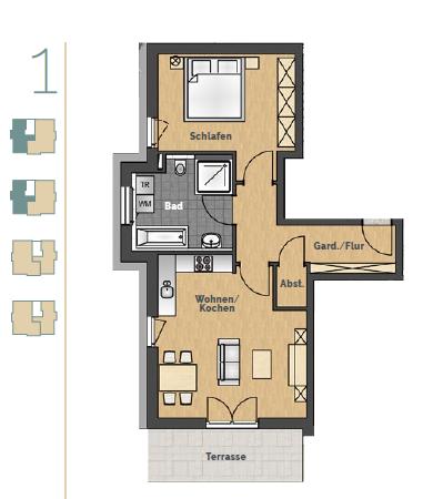 *Inkl. Umzugsbonus* Großzügige 2-Zimmer-Wohnung mit Terrasse 2 zimmer