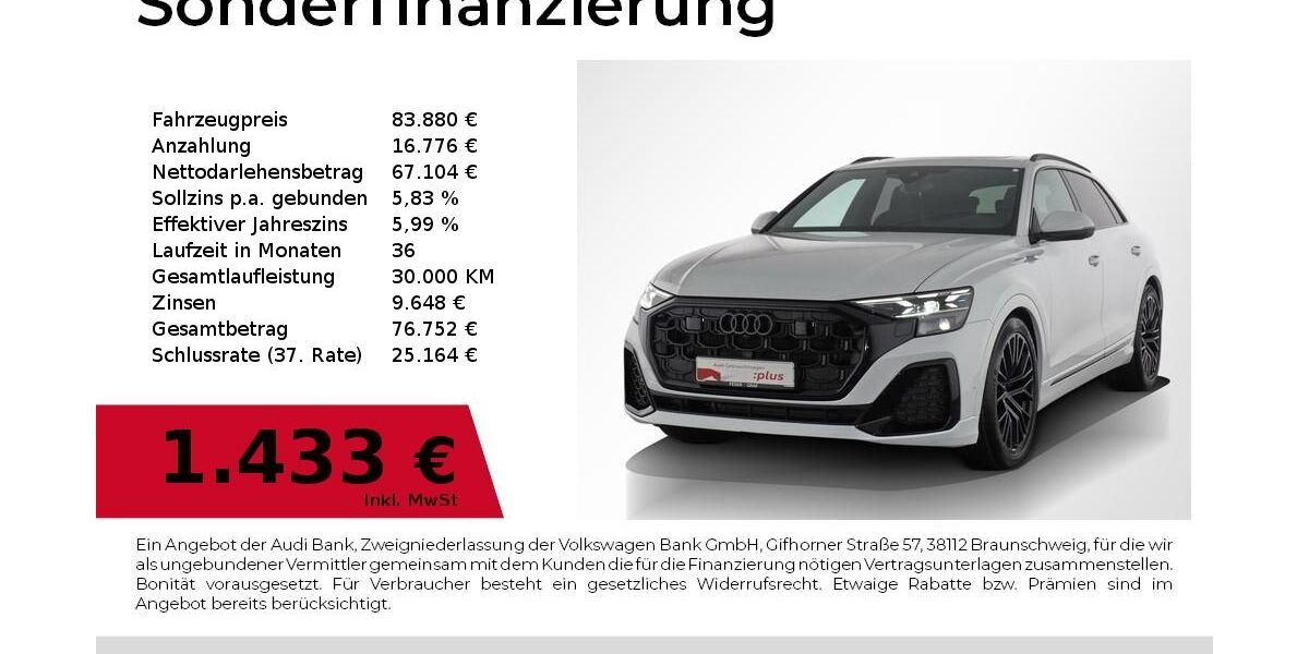 Audi Q8 19.999 km 81.660 &euro; Nürnberg 90441