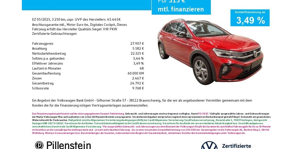 VW Taigo 3.550 km 27.408 &euro; Fürth 90762