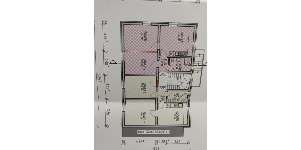 Etagenwohnung Nürnberg Hasenbuck - 2 Zimmer, 47 m&sup2;, 620&euro; | Angebot:26301845