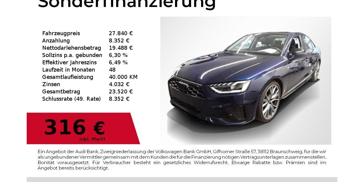 Audi A4 44.500 km 27.840 &euro; Nürnberg 90411