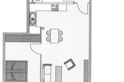 Helle 2-Zimmer-Wohnung mit TG und großem Balkon in zentraler Lage 2 zimmer