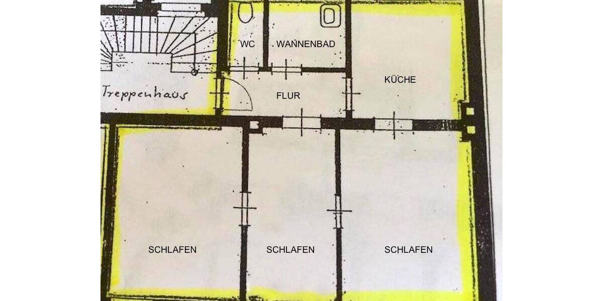 Etagenwohnung Fürth Südstadt - 3 Zimmer, 66 m&sup2;, 199.000&euro; | Angebot:26376169