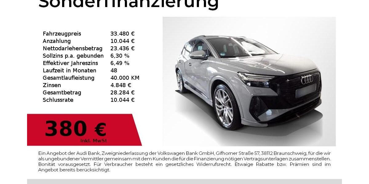 Audi Q4 e-tron 45.600 km 33.480 &euro; Nürnberg 90411