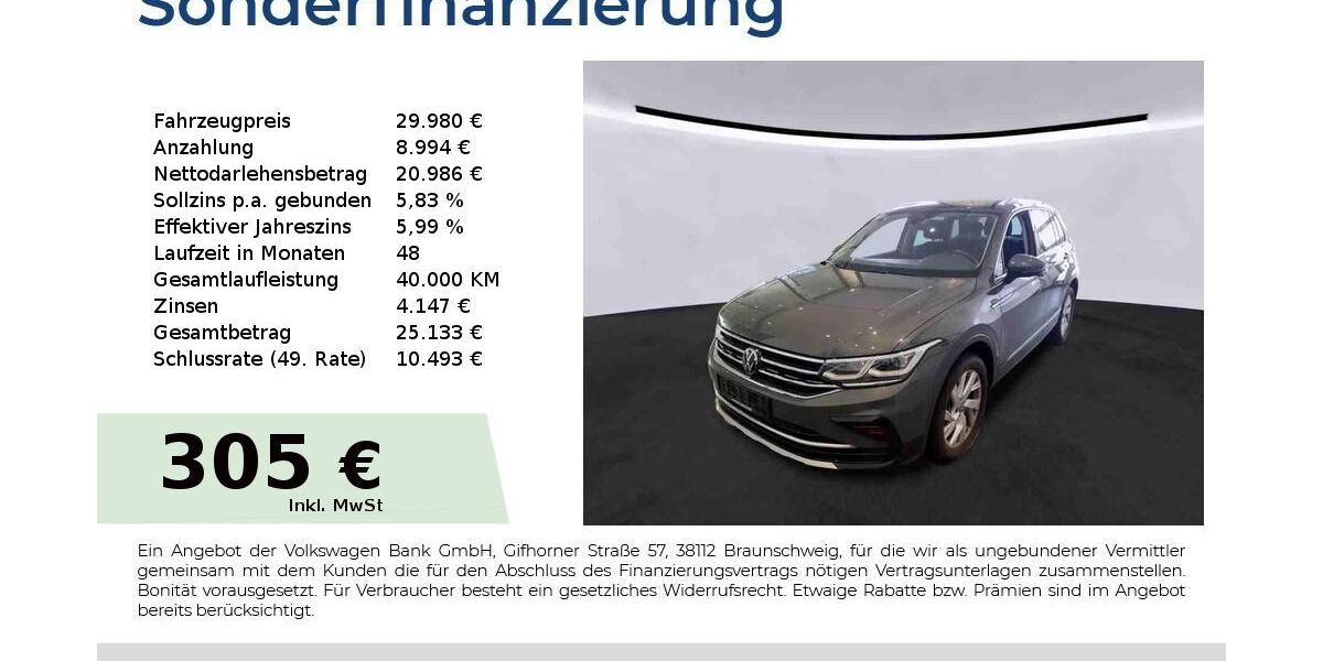 VW Tiguan 70.250 km 29.980 &euro; Nürnberg 90431