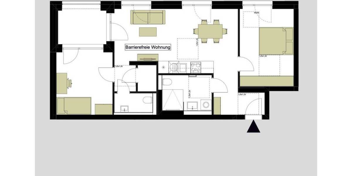 Etagenwohnung Nürnberg Zerzabelshof - 3 Zimmer, 74 m&sup2;, 1.220&euro; | Angebot:26816321