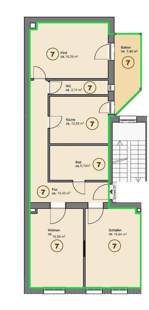 Nordstadt & mit Balkon! Freie und helle 3,5-Zimmer-Wohnung im 3.OG, neue Böden & Bad! Ruhige und zentrale Lage