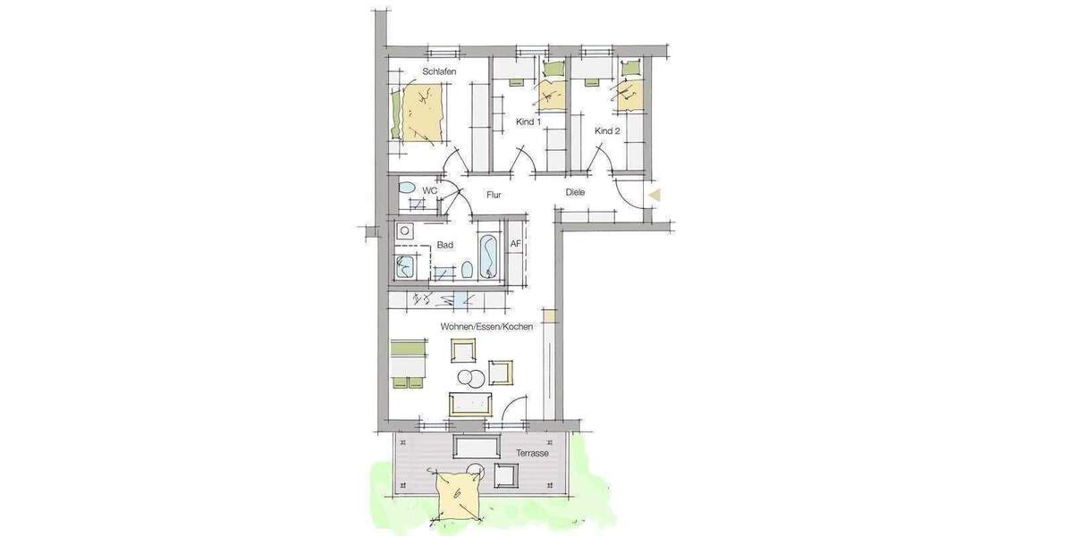 Etagenwohnung Nürnberg Herpersdorf - 4 Zimmer, 93 m&sup2;, 502.486&euro; | Angebot:26695820