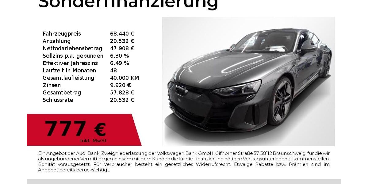 Audi RS e-tron GT 40.950 km 68.440 &euro; Nürnberg 90411