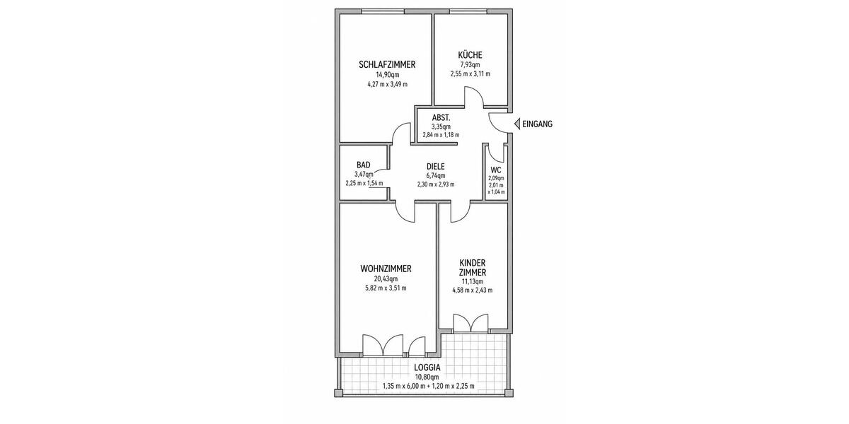 Etagenwohnung Nürnberg Gibitzenhof - 3 Zimmer, 70 m&sup2;, 230.000&euro; | Angebot:27226270