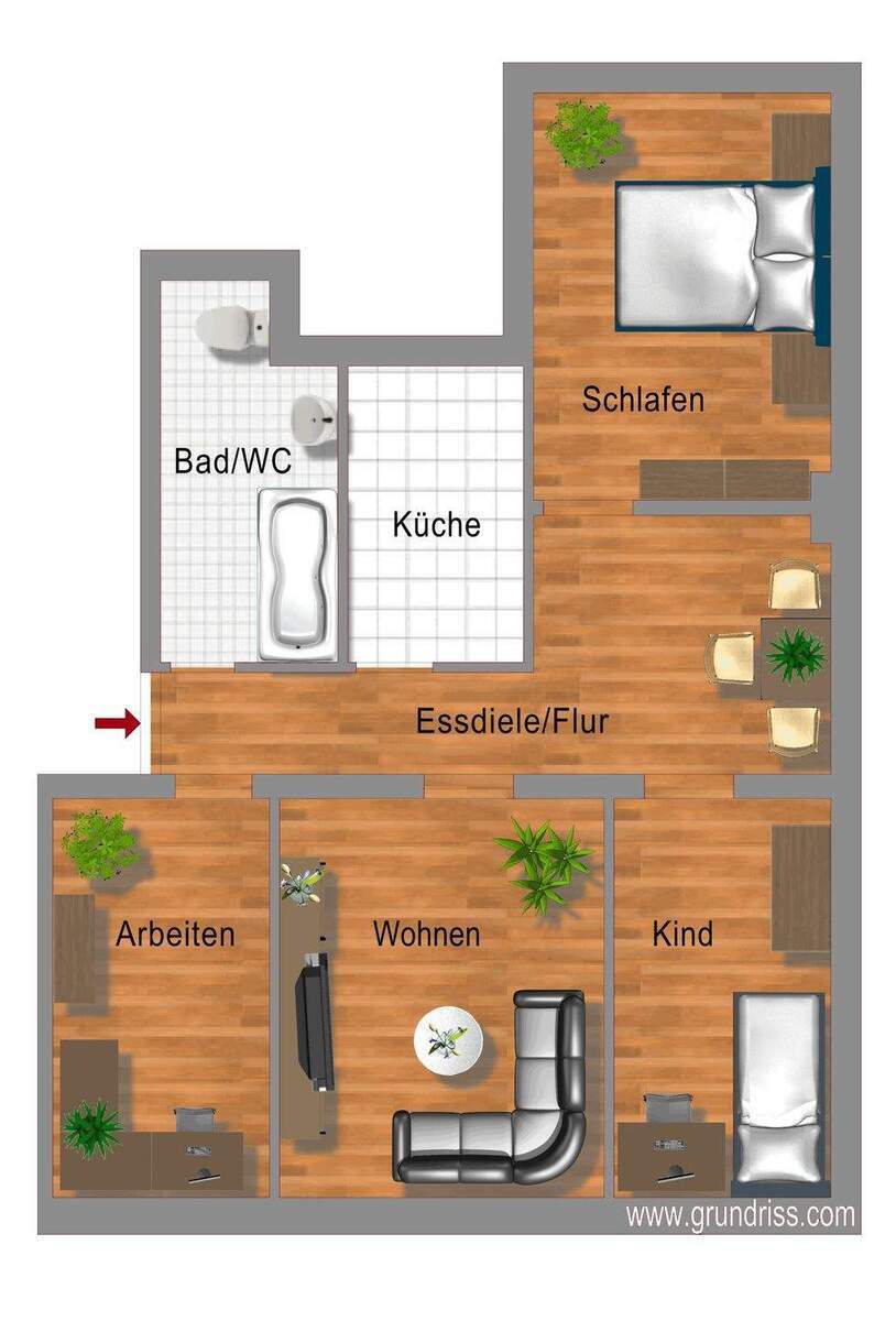 m3453 gepflegte 4,5-Zimmer-Altbau-Wohnung in der Fürther Südstadt Nähe Wiesengrund 4 zimmer