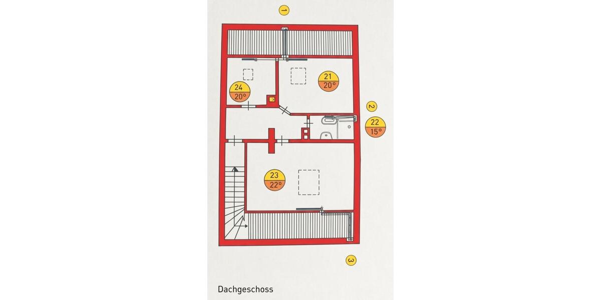 Dachgeschoßwohnung Fürth Bislohe - 2 Zimmer, 44 m&sup2;, 350&euro; | Angebot:26252417