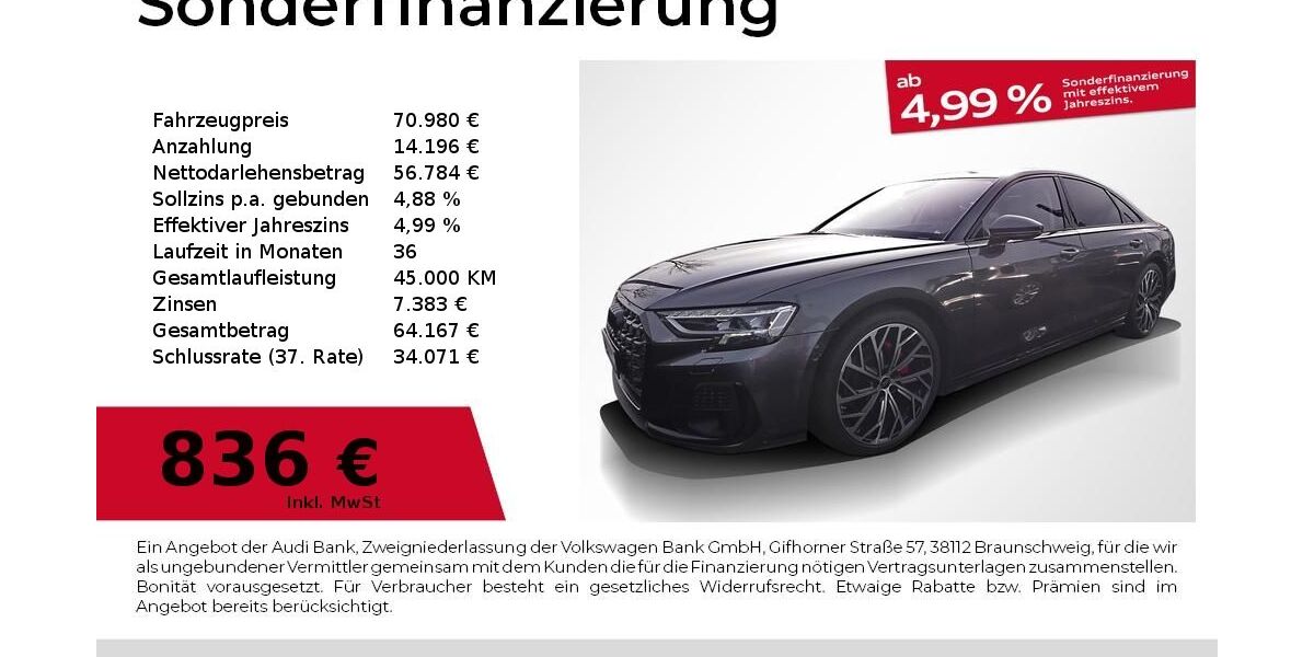 Audi A8 31.911 km 70.980 &euro; Fürth 90763