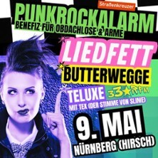 Punkrockbenefiz für den Straßenkreuzer mit Teluxe, 33RPM, Butterwegge, Liedfett Nürnberg