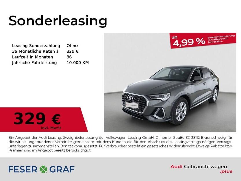 Audi Q3 4.834 km 41.480 € Fürth 90763