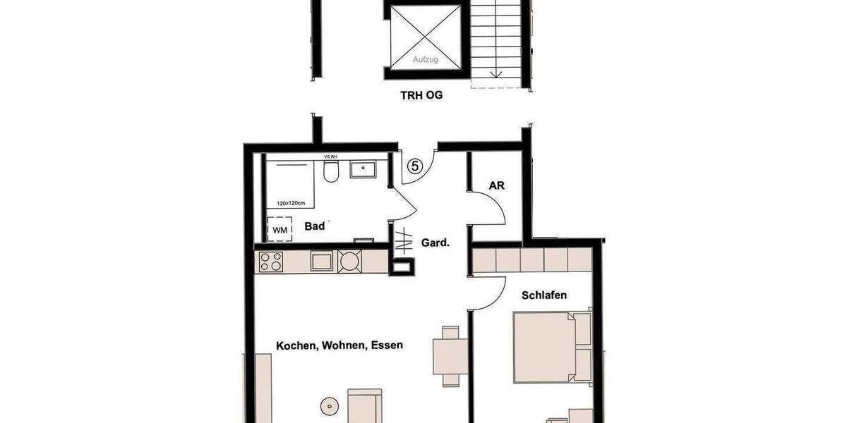 Etagenwohnung Fürth Ronhof - 2 Zimmer, 59 m&sup2;, 369.000&euro; | Angebot:25385698