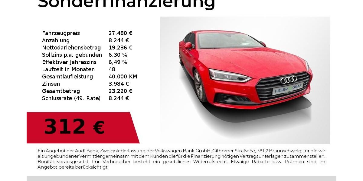 Audi A5 107.000 km 27.480 &euro; Nürnberg 90411