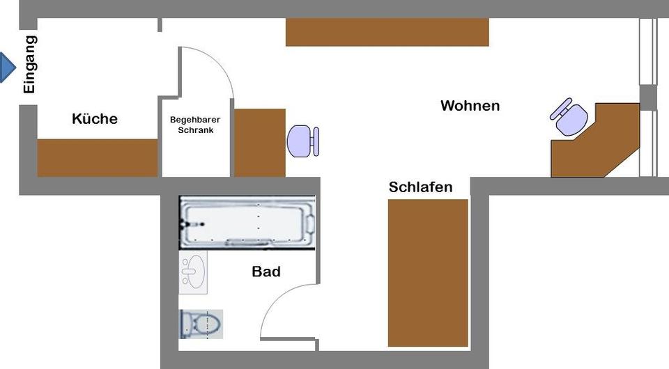 Etagenwohnung Erlangen Am Anger - 1 Zimmer, 28 m&sup2;, 560&euro; | Angebot:27621596