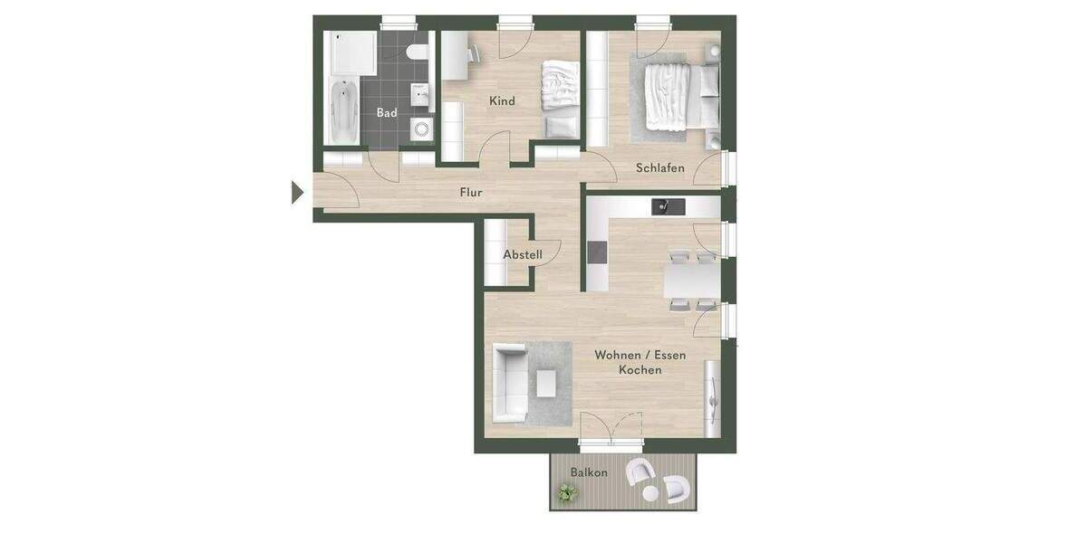 Etagenwohnung Erlangen Dechsendorf - 3 Zimmer, 86 m&sup2;, 543.000&euro; | Angebot:25984242