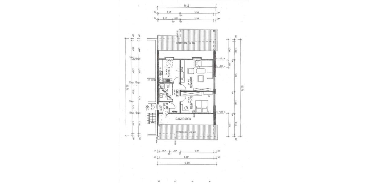 Dachgeschoßwohnung Fürth Eigenes Heim - 2 Zimmer, 66 m&sup2;, 790&euro; | Angebot:27595106