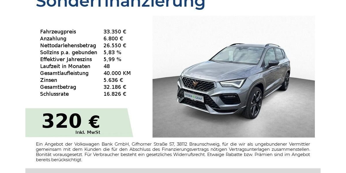 Cupra Ateca 13.700 km 33.350 &euro; Schwabach 91126