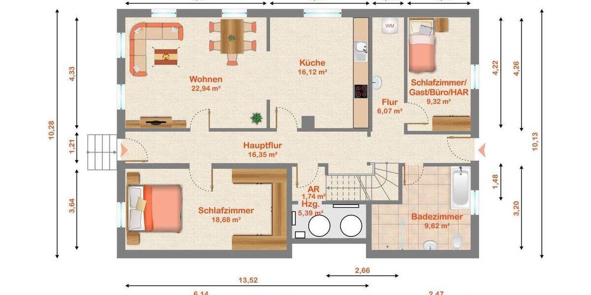 Einfamilienhaus Engelthal - 7 Zimmer, 216 m&sup2;, 1.990&euro; | Angebot:26694551