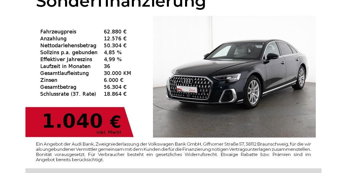 Audi A8 31.650 km 62.880 &euro; Nürnberg 90441