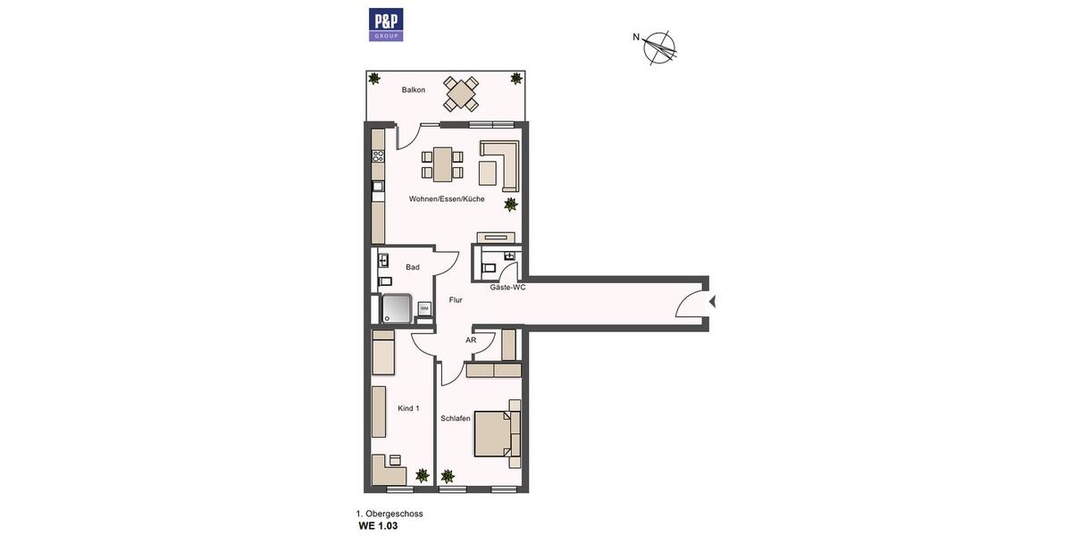 Etagenwohnung Fürth Altstadt - 3 Zimmer, 89 m&sup2;, 1.501&euro; | Angebot:26295489