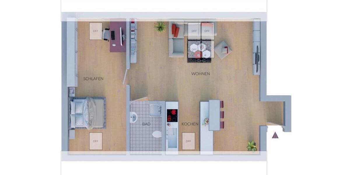 Dachgeschoßwohnung Forchheim - 2 Zimmer, 50 m&sup2;, 550&euro; | Angebot:27609801