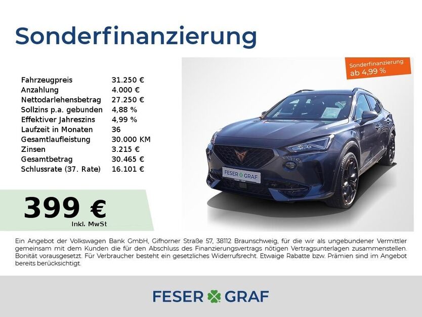 Cupra Formentor 20.450 km 31.250 € Lauf an der Pegnitz 91207