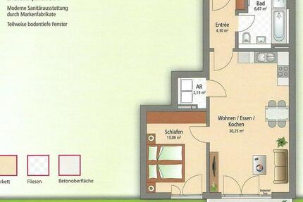 Wohnung Fürth Südstadt - 2 Zimmer, 60 m&sup2;, 299.000&euro; | Angebot:26375427