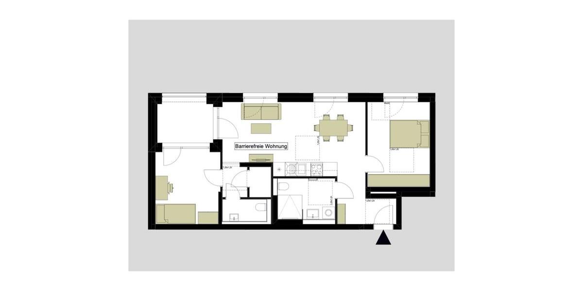 Etagenwohnung Nürnberg Gleißhammer - 3 Zimmer, 72 m&sup2;, 1.256&euro; | Angebot:26279407