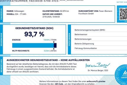 VW ID.4 93.100 km 22.950 € Forchheim 91301