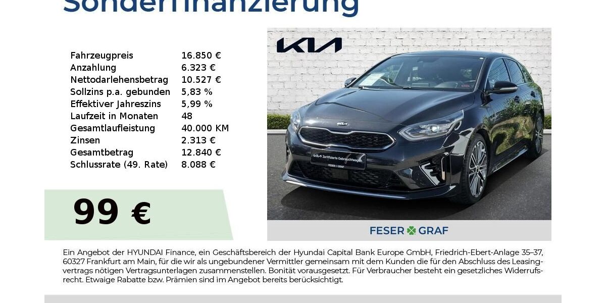 Kia pro ceed / ProCeed 98.882 km 16.850 &euro; Roth 91154