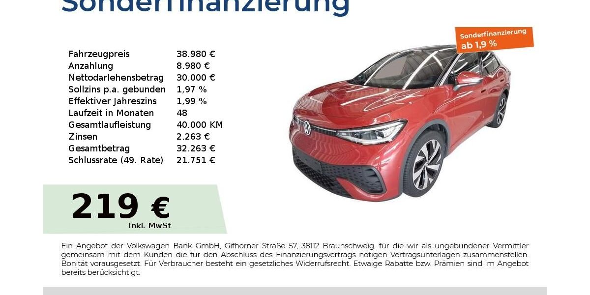 VW ID.5 11.041 km 38.980 &euro; Fürth 90763